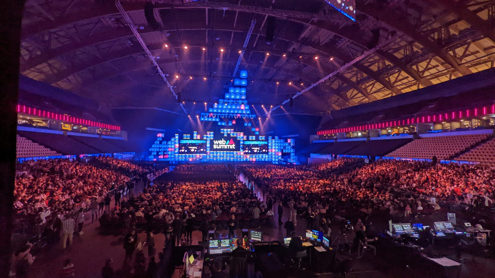 Photograph of the entrance to the Altice Arena stage in Lisbon for the Web Summit.