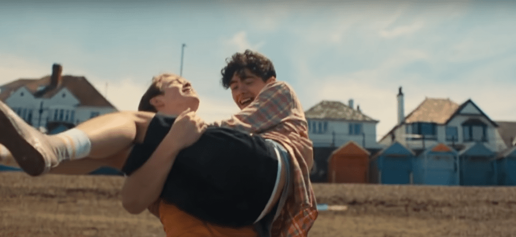 Nick y Charlie en la playa de Herne Bay