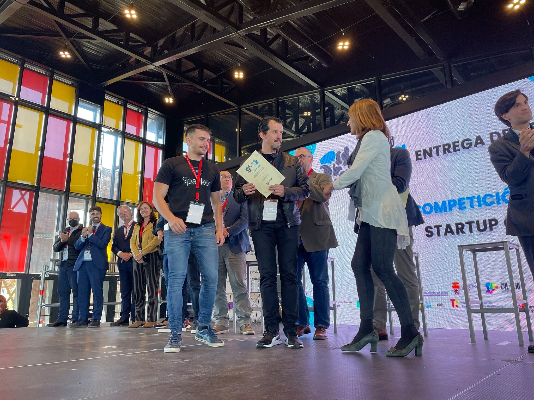 Recepción del premio a mejor proyecto en la en el CYL-HUB León
